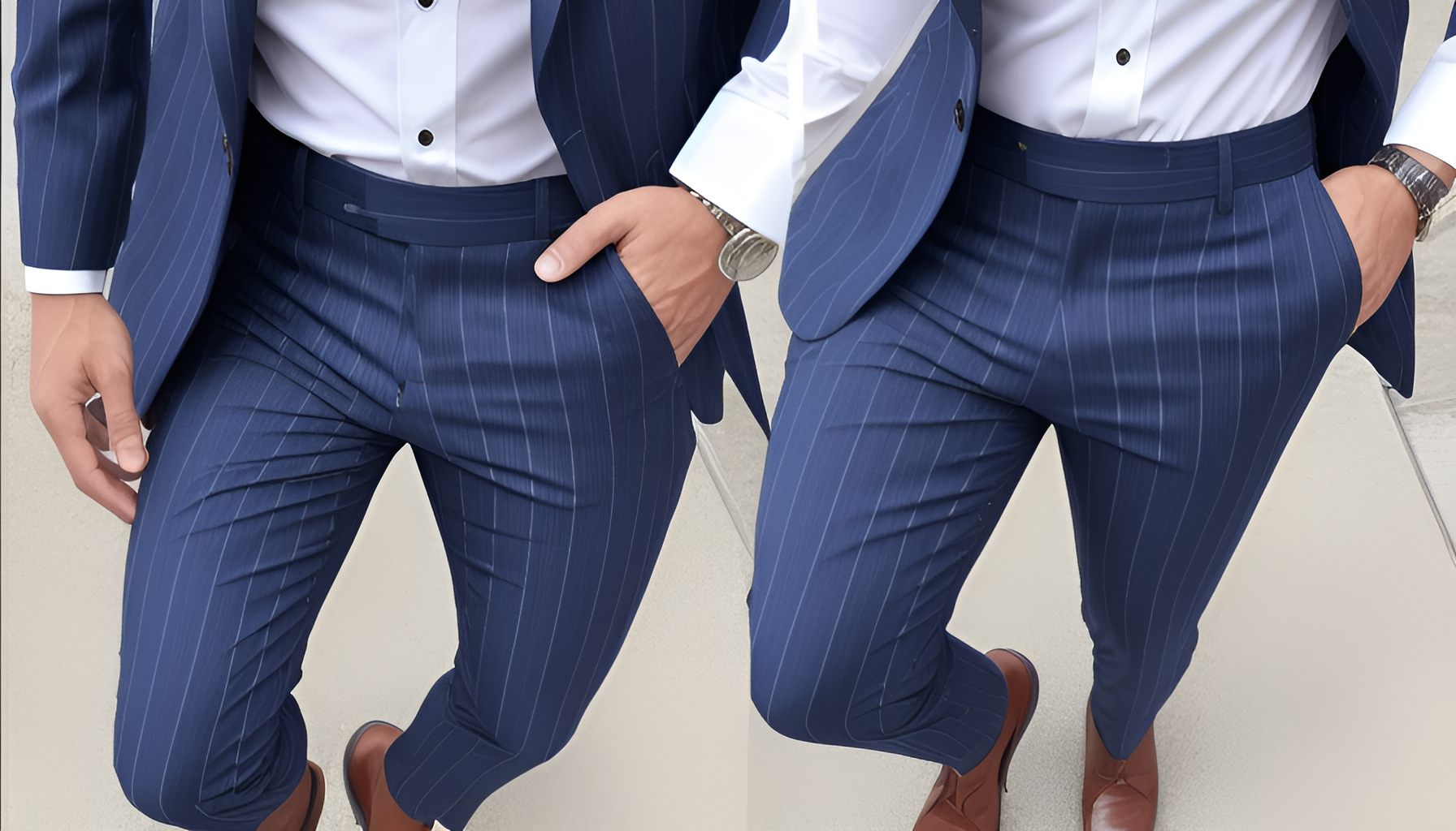 How to Style Men's Blue Pinstripe Dress Pants | Gerardo Collection
