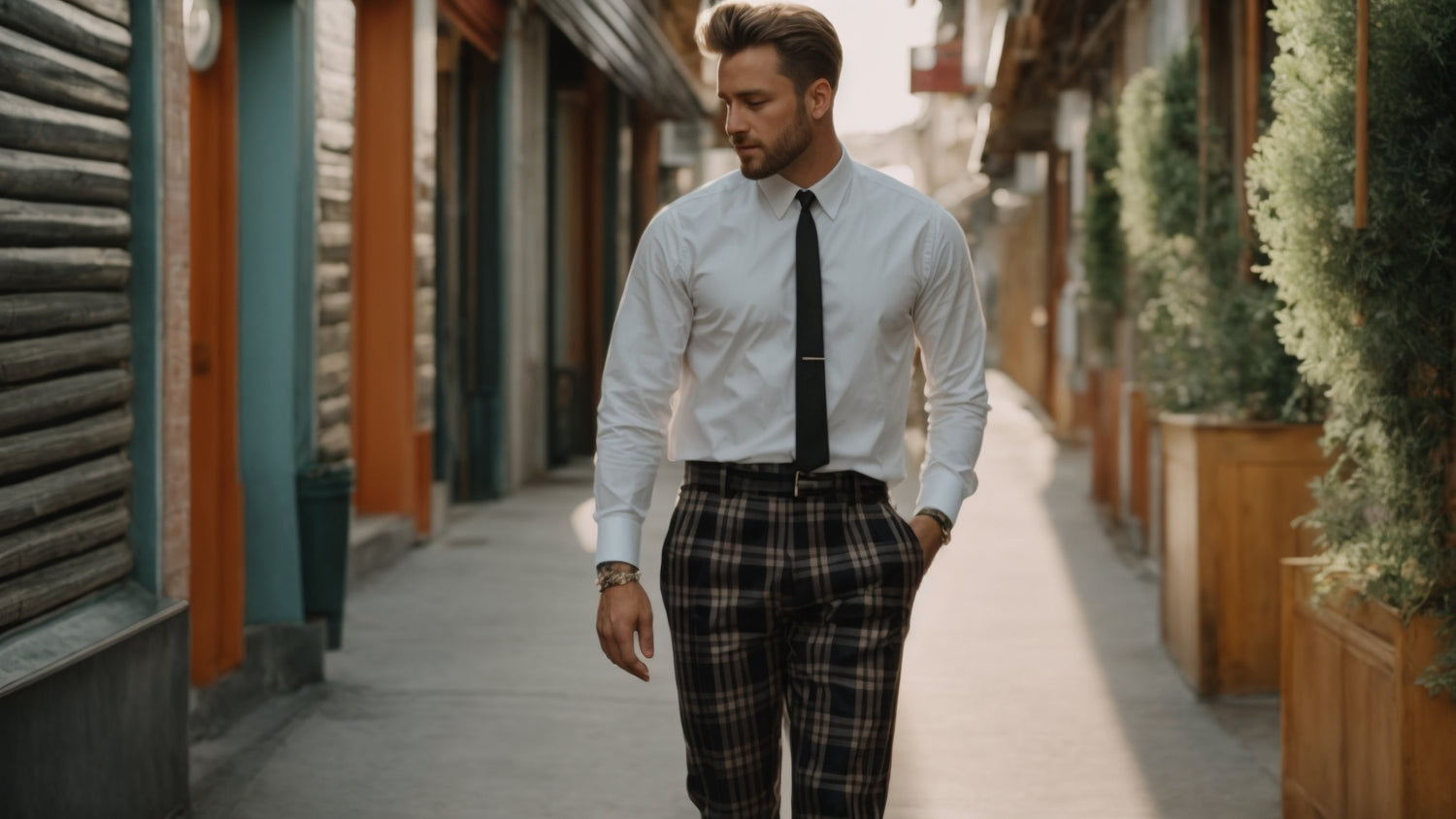 How to Style Black Plaid Pants for Men