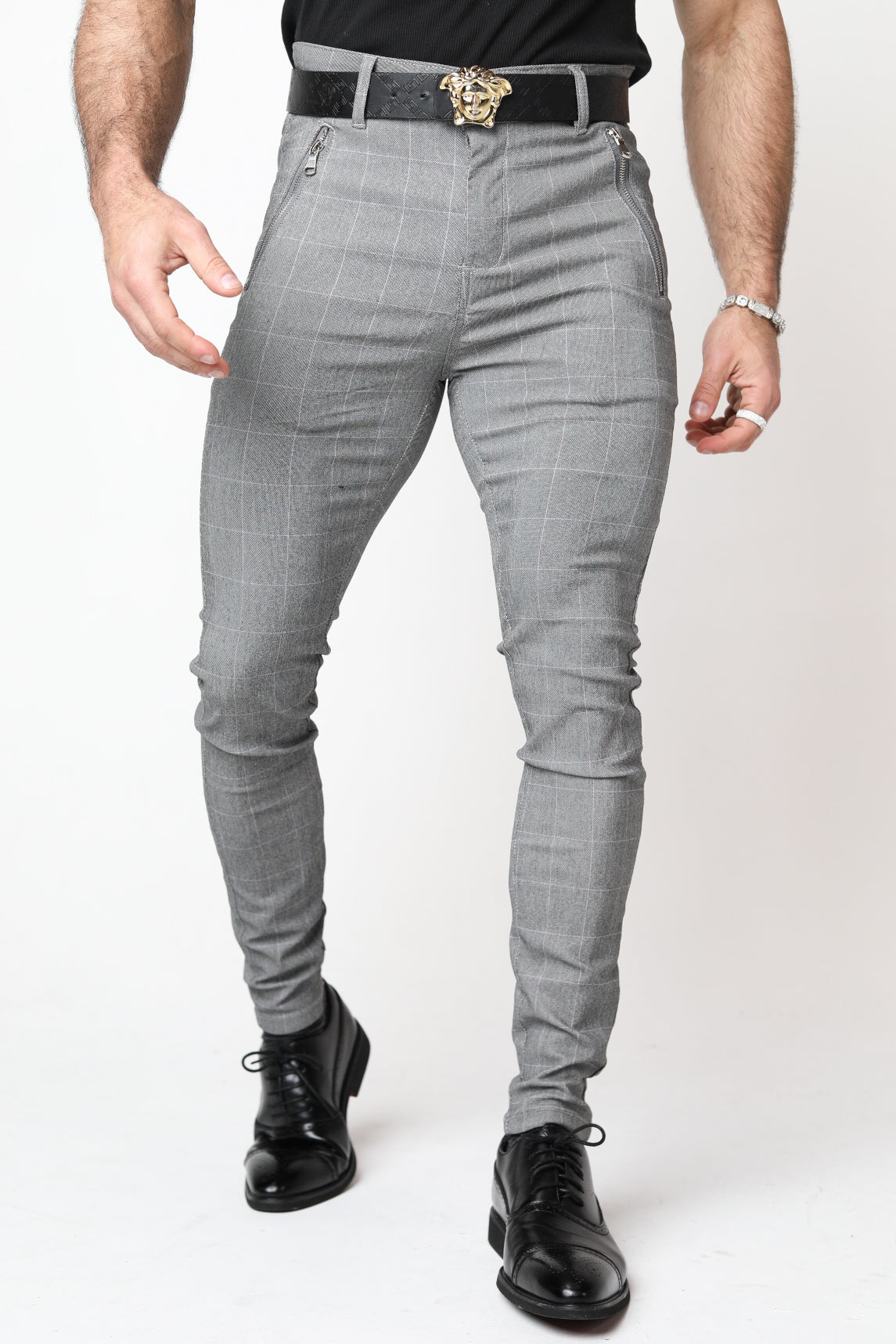 Inspire Premium Light Grey Slim Fit Formal Trouser for Men