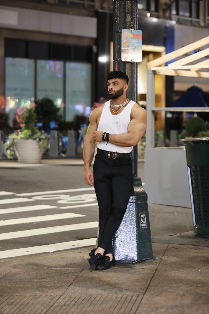 Men's Suit Pants - Beige Pinstripe – Dana Foley NYC
