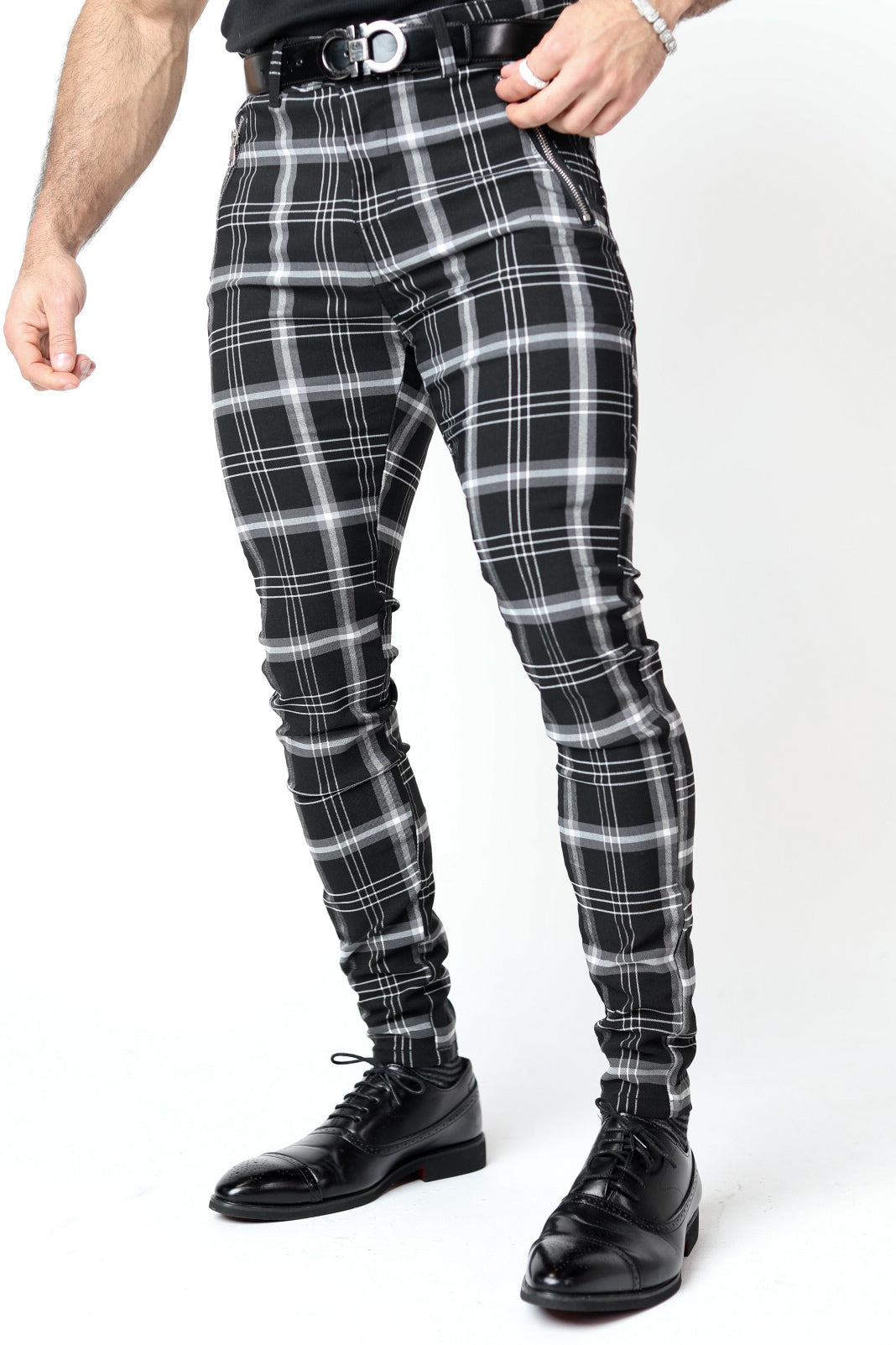 Black Fusion Checkered Pants