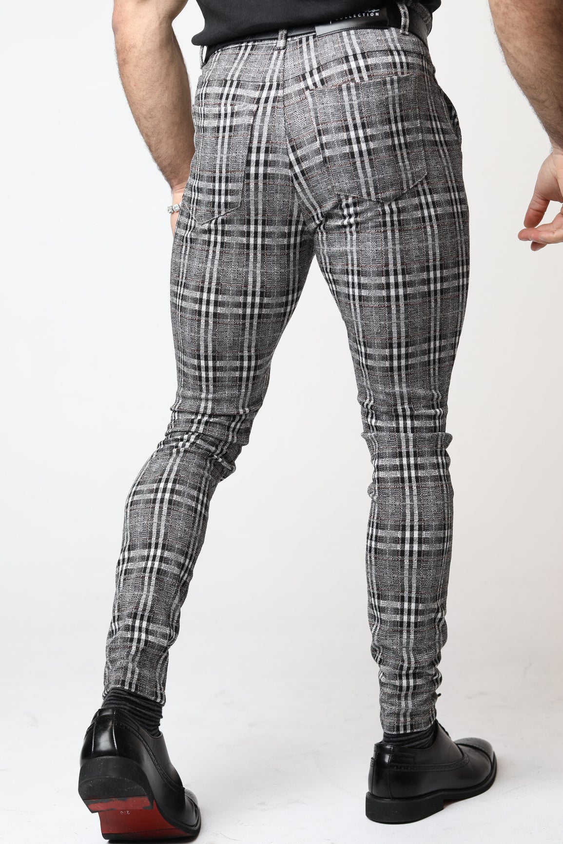 Grey Plaid Pants V3
