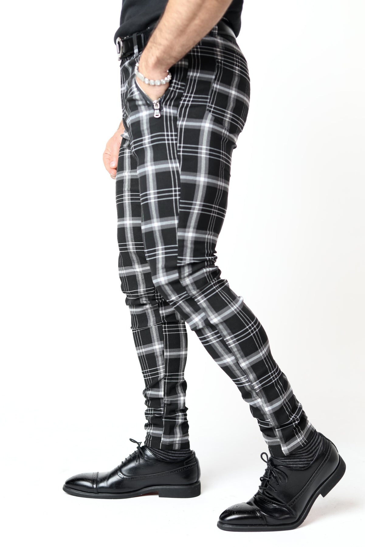 Black Fusion Checkered Pants