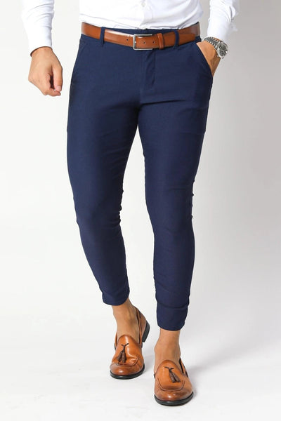 Buy online Navy Blue Cotton Chinos Casual Trousers from Bottom Wear for Men  by V-mart for ₹659 at 6% off | 2024 Limeroad.com